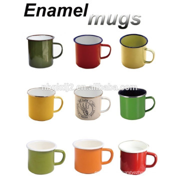 promotional customized enamelware cup with OEM design and high quality